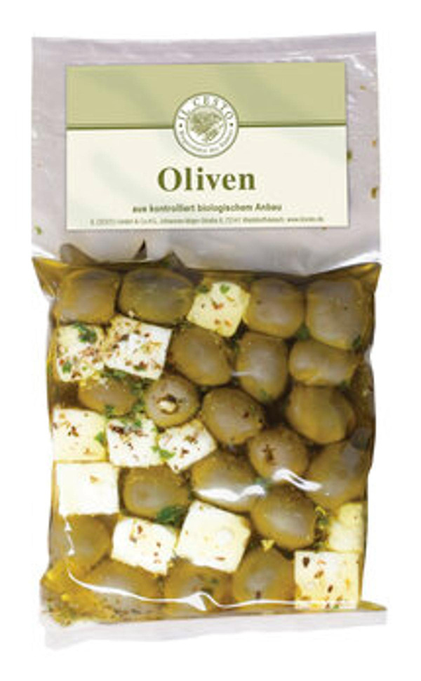 Produktfoto zu Grüne Oliven mit Feta