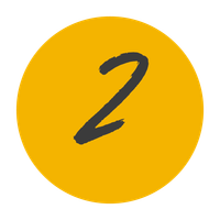 KI generiert: Eine gelbe Kreisfläche mit einer schwarzen handschriftlichen "2".