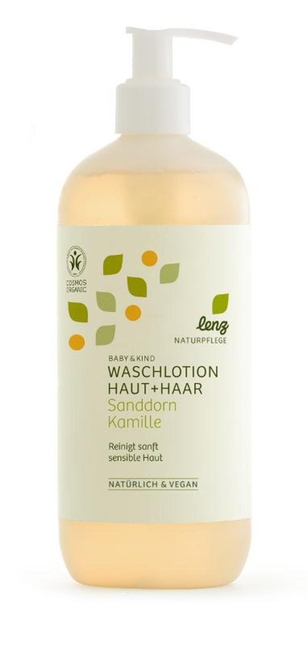 Produktfoto zu Baby & Familien-Waschlotion Haut & Haar: Sanddorn Kamille