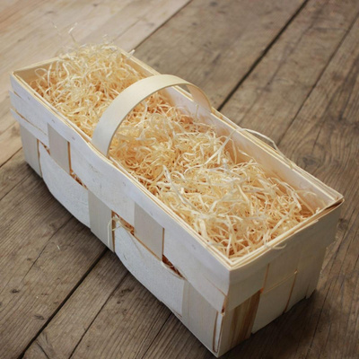 Produktfoto zu Holzkörbchen mit Holzwolle