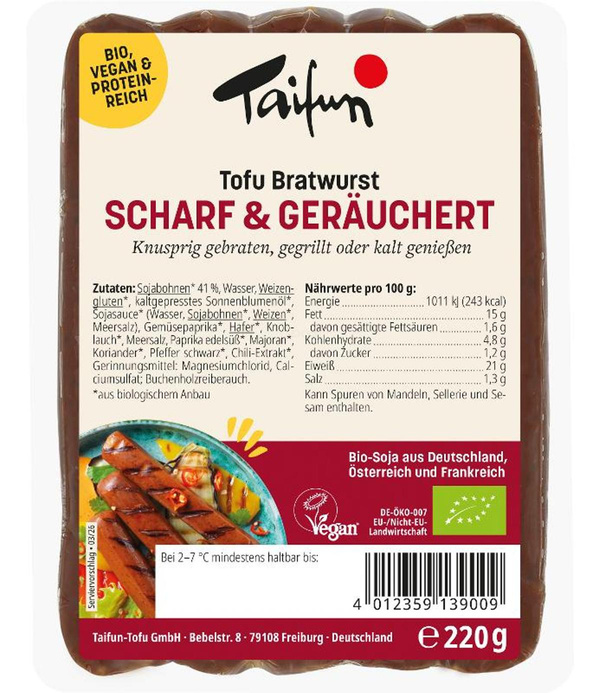 Produktfoto zu Tofu Brat- und Grillwurst