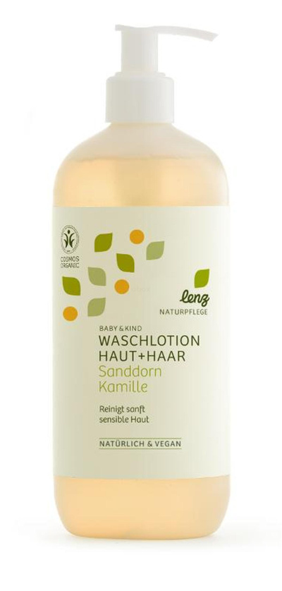 Produktfoto zu Baby & Familien-Waschlotion Haut & Haar: Sanddorn Kamille