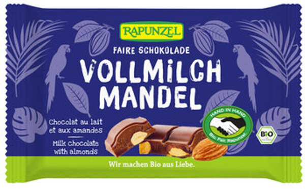 Produktfoto zu Vollmilchschokolade ganze Mandel