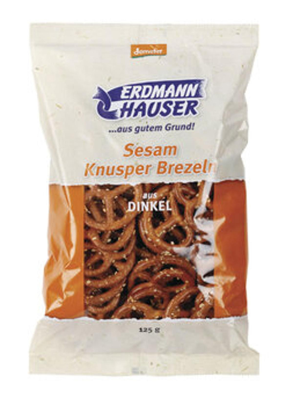 Produktfoto zu Dinkelbrezel mit Sesam