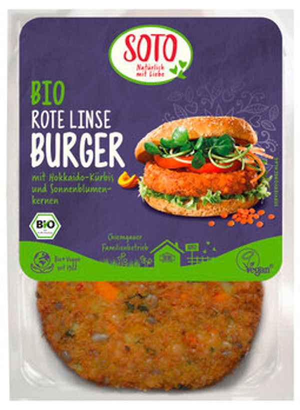 Produktfoto zu Gemüse-Burger `rote Linse`