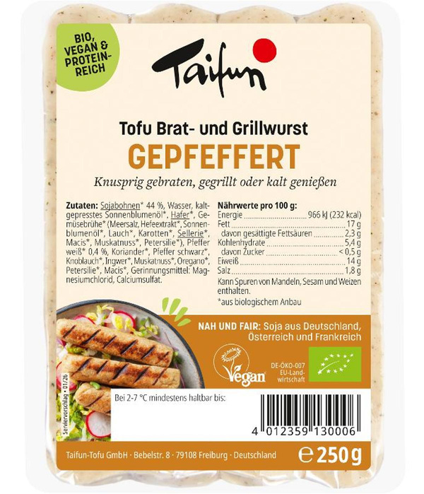 Produktfoto zu Tofu Brat- und Grillwurst