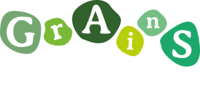 KI generiert: Ein Logo mit dem Text "GrAInS: Greening Agrifood in Social Economy".